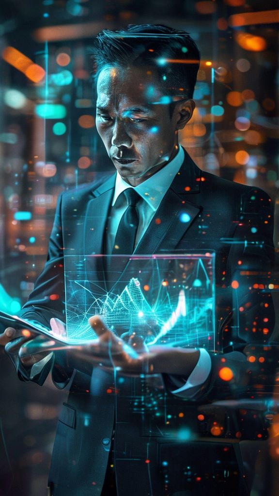 นักธุรกิจไทยอนาคตใช้โฮโลแกรมวิเคราะห์ข้อมูล