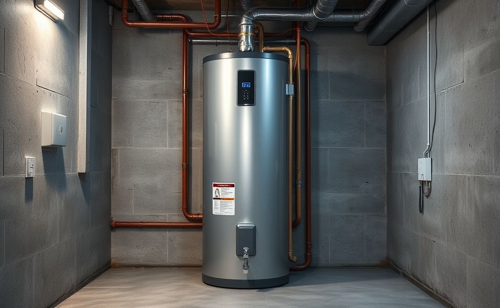 Gas Electric Water Heater GFCI Protection Basement