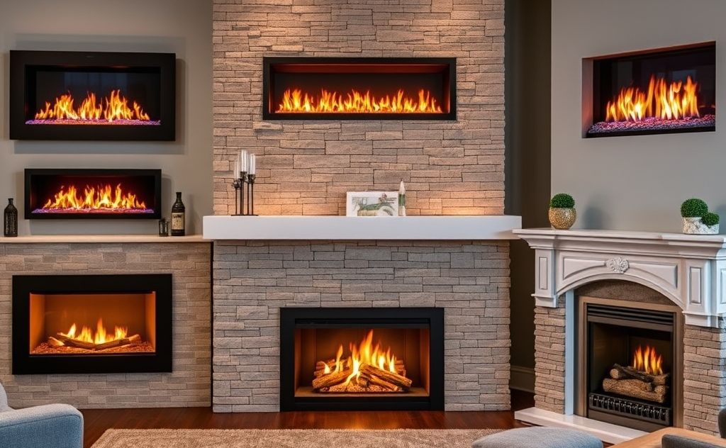 Gas fireplace design options and types available