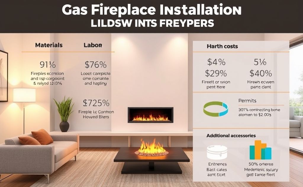 Gas fireplace installation costs breakdown and overview