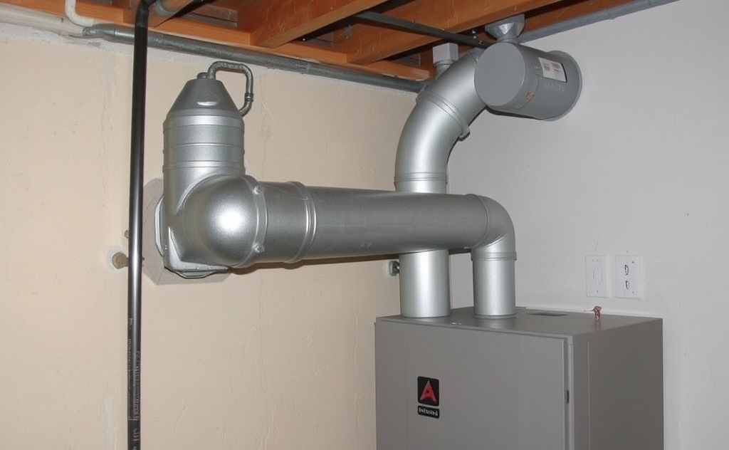 Gas furnace venting through a wall for safety