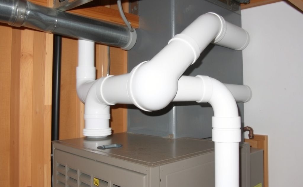 Gas furnace venting with PVC pipe in home setting