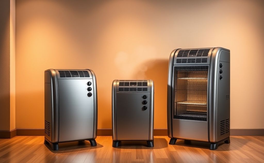 Gas heater types small medium large options