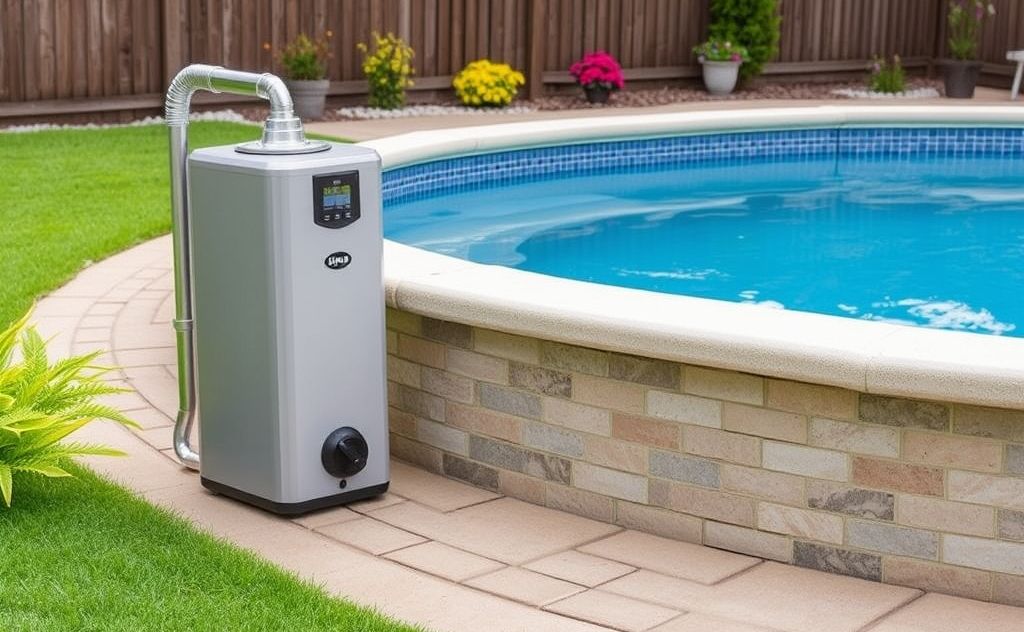 Gas pool heater efficiency and operation details