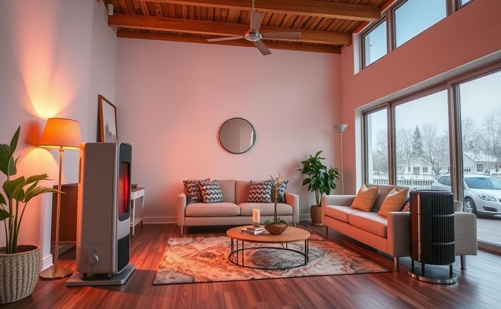 Gas space heaters warming up large indoor areas
