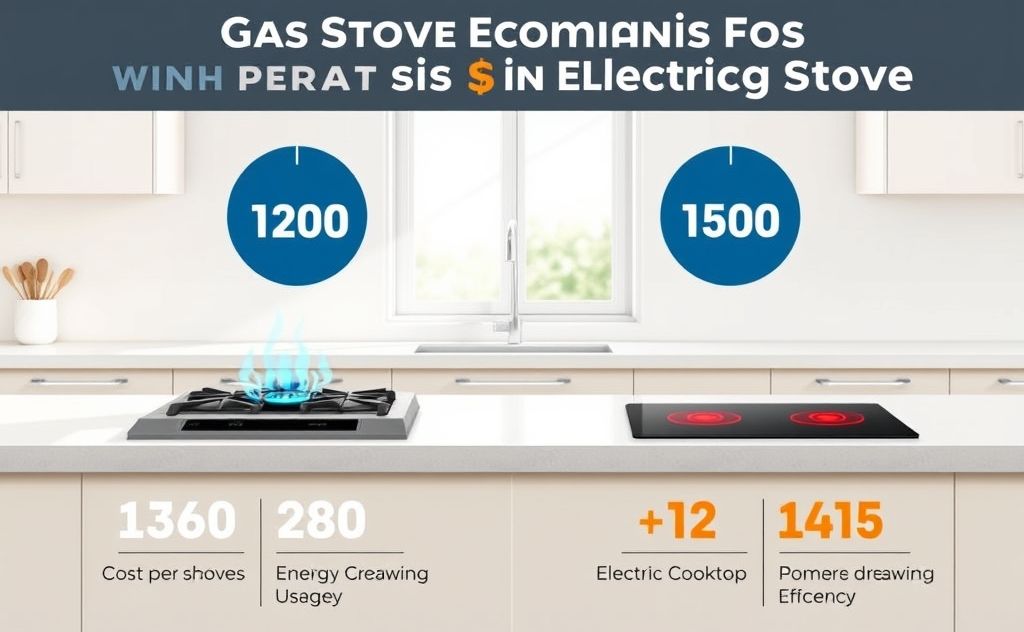 Gas stove operating costs comparison with electric