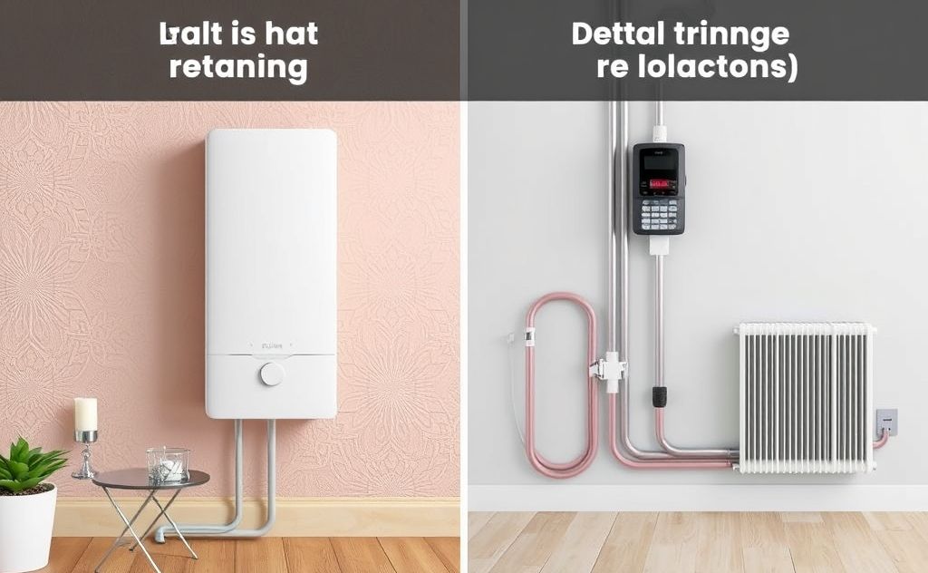 Gas wall heater and central heating system comparison