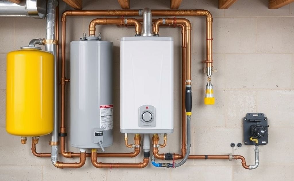 Gas water heater parts for new home device