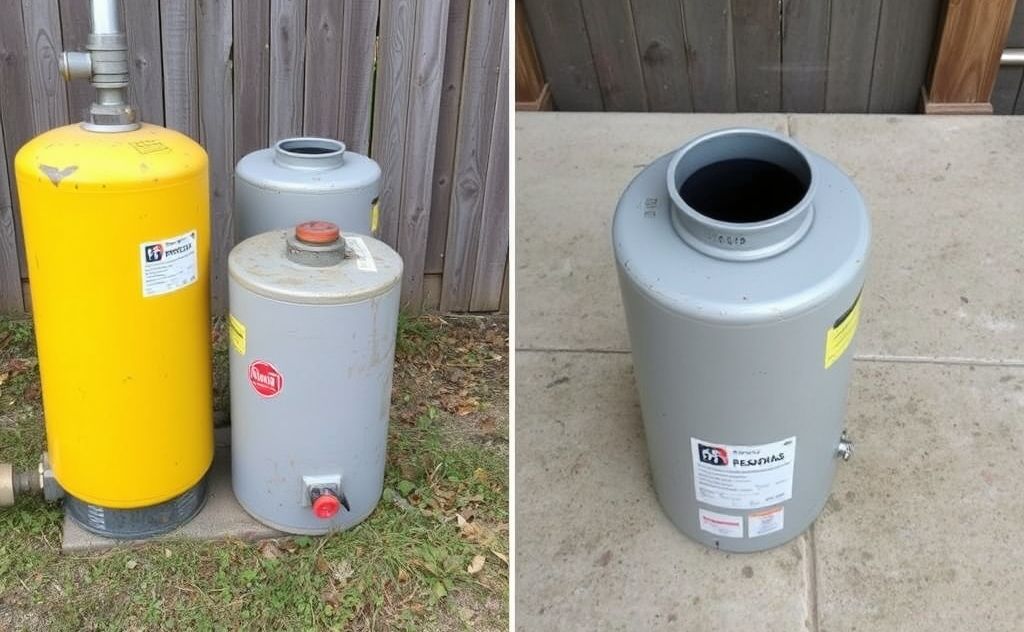 Gas water heater parts repurposed for DIY projects