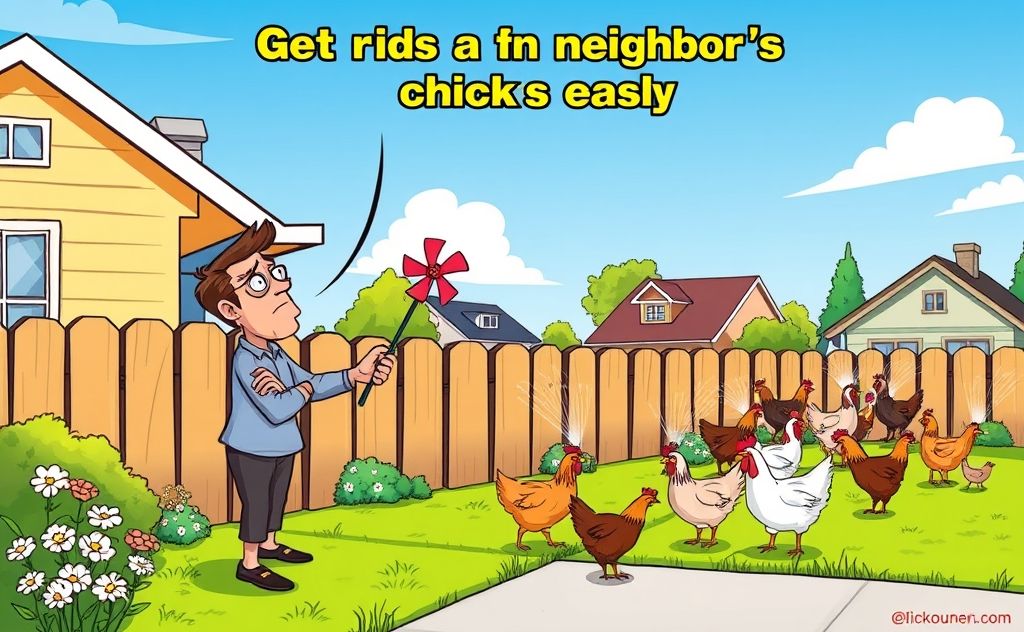 Get rid of neighbor's chickens easily