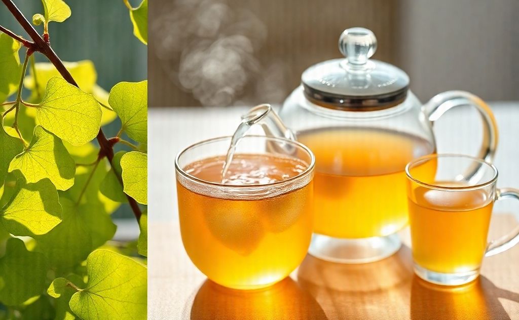 Ginkgo Biloba leaf tea preparation steps