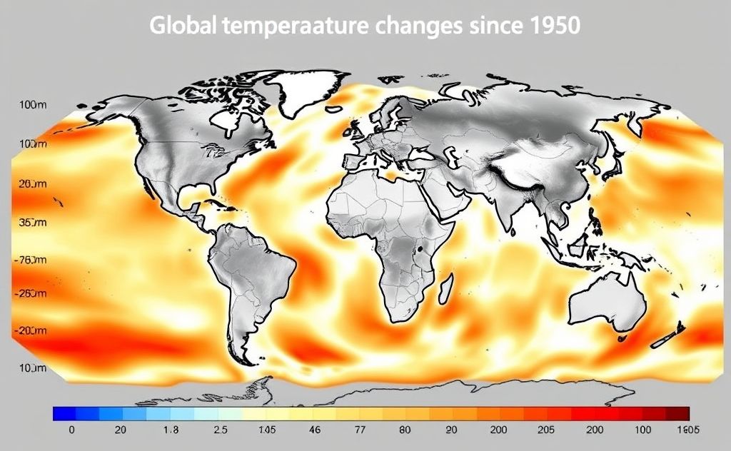 Global temperature changes since 1950 trends