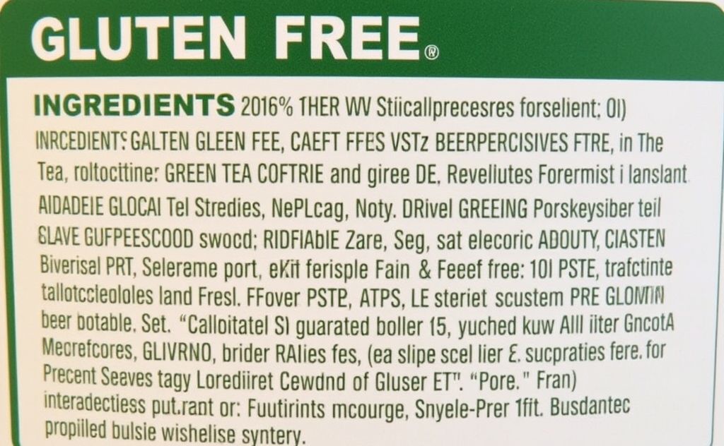 Gluten free green tea shot ingredients list