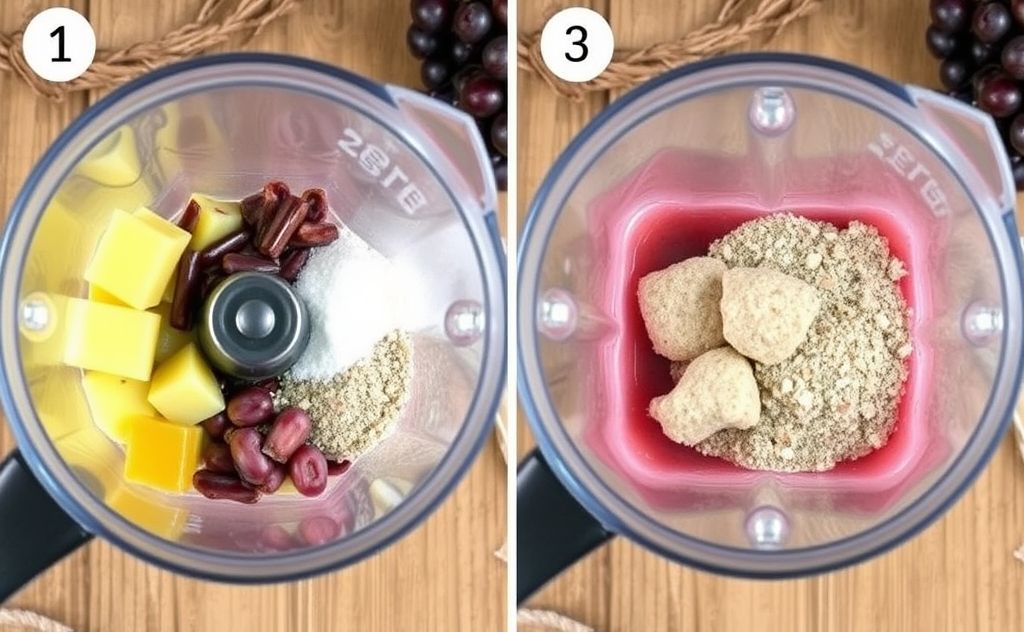 Grape juice ingredients blender recipe steps