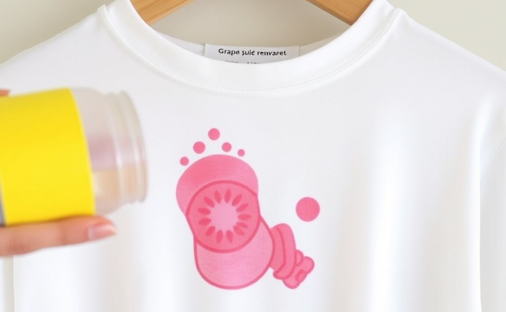Grape juice stain removal from white clothes