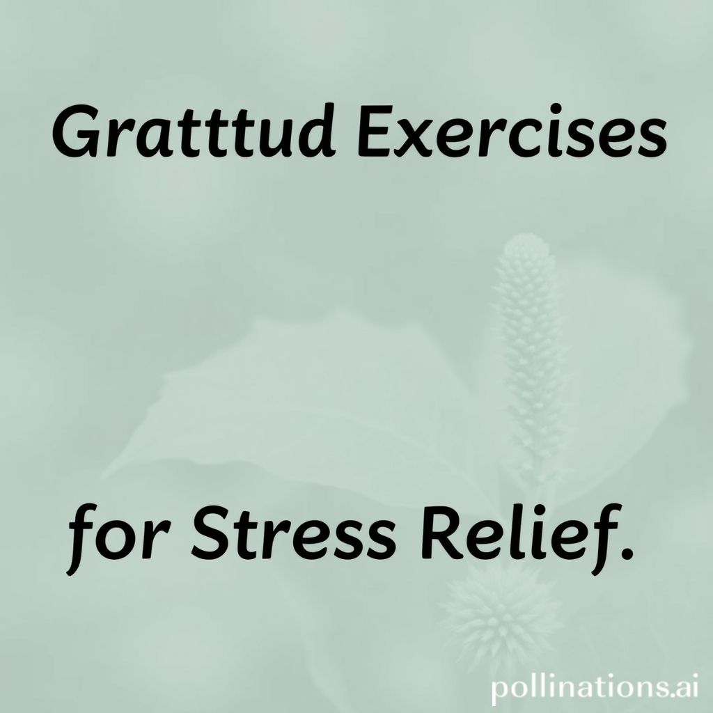 Gratitude Exercises for Stress Relief