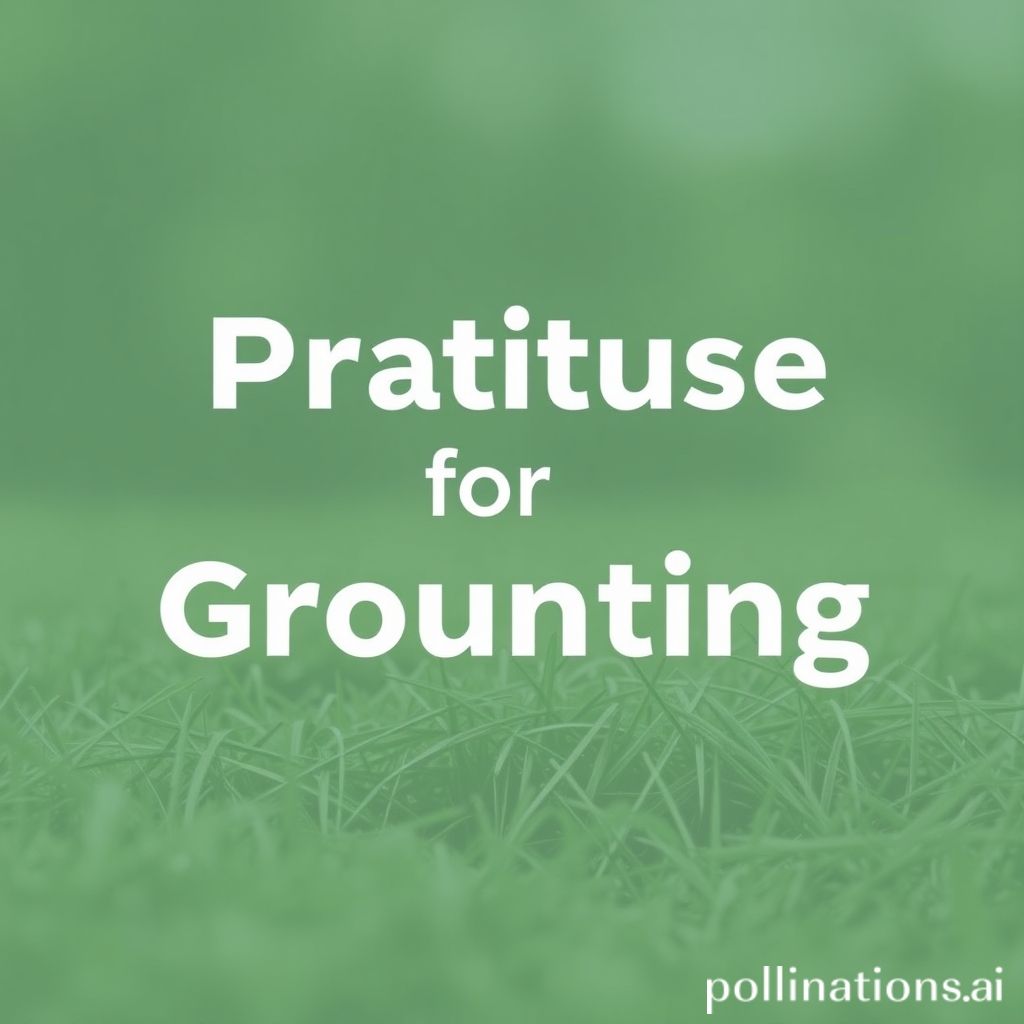 Gratitude Practices for Grounding