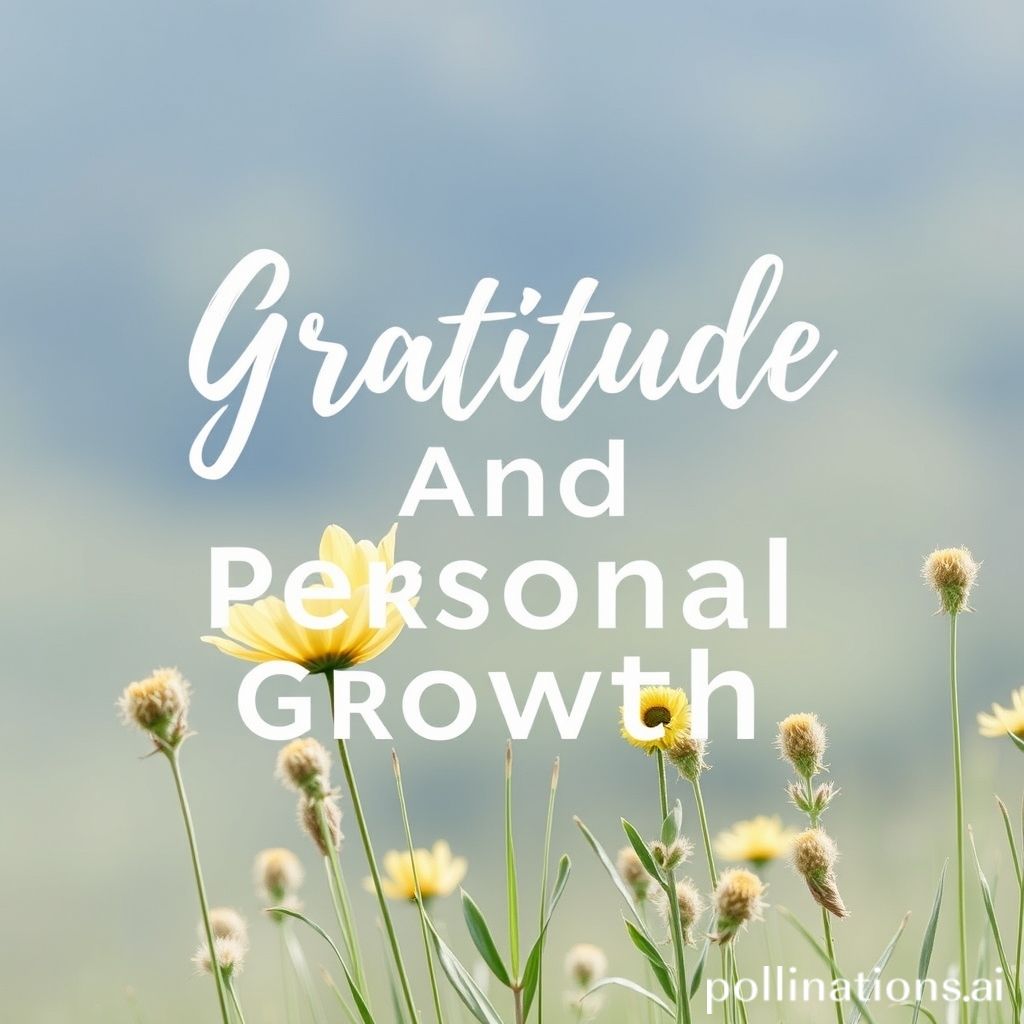 Gratitude and Personal Growth