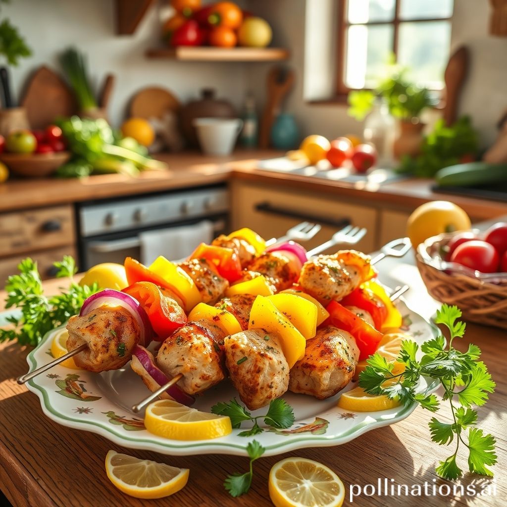 Greek-Style Lemon Chicken Skewers