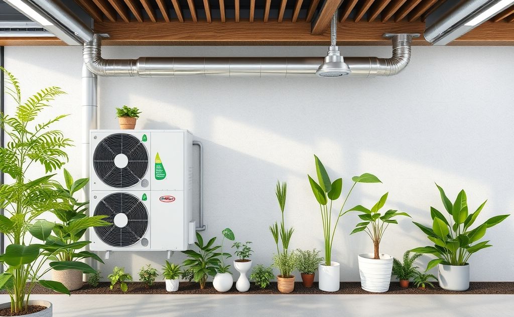 Green HVAC design with eco-friendly technology elements