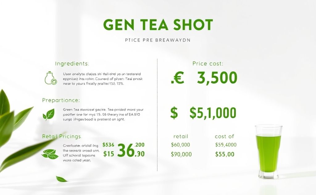 Green tea shot price breakdown and cost analysis
