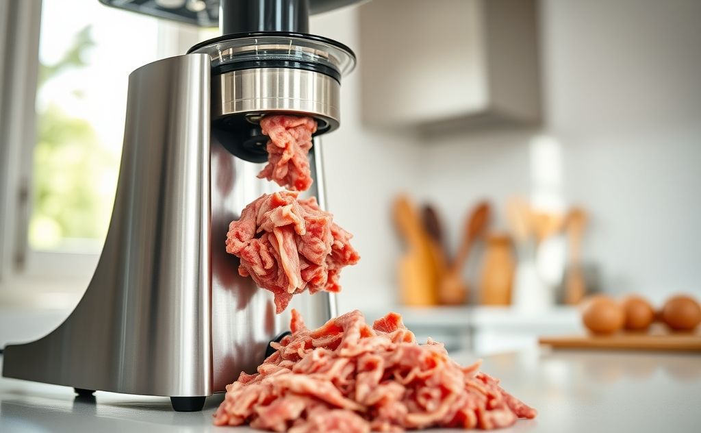 Grind meat using Omega Juicer efficiently