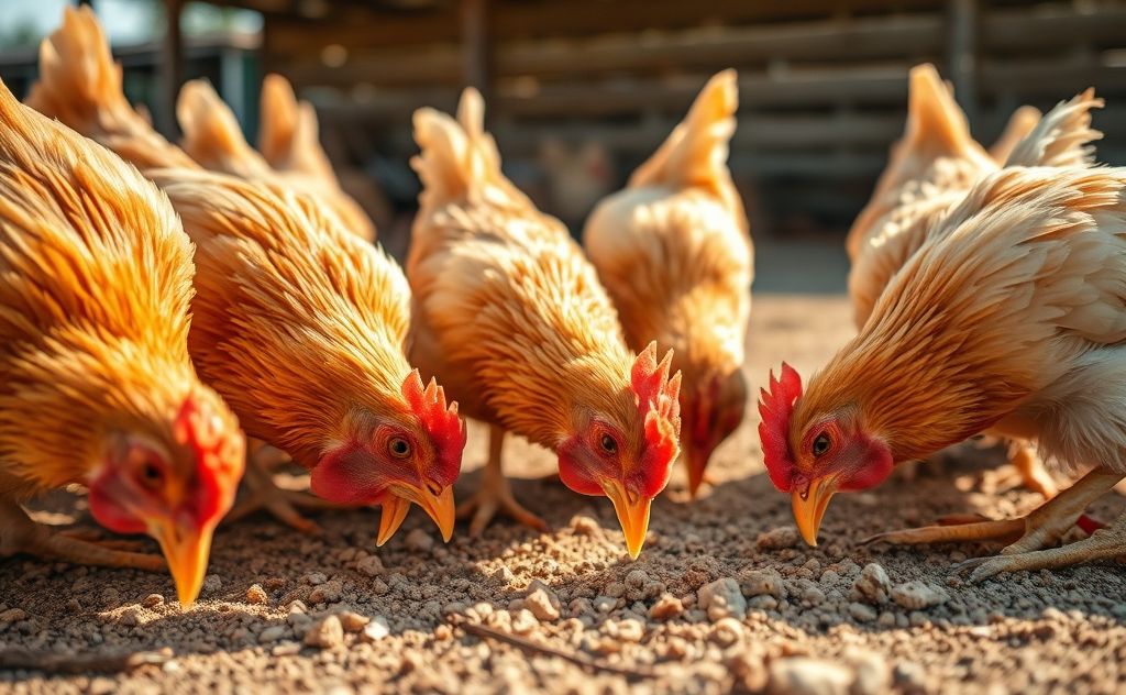Grit helps chickens digest food efficiently