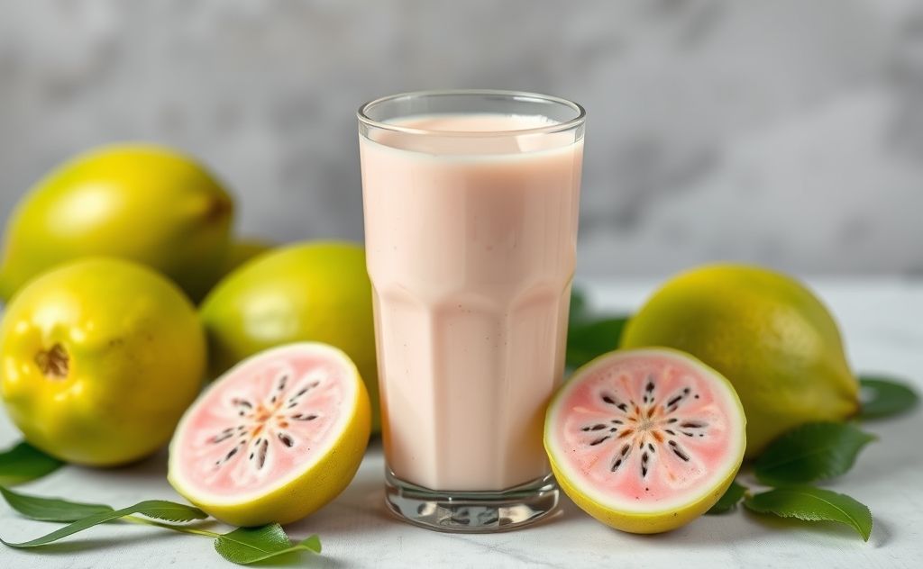 Guava milkshake enhances skin and beauty health