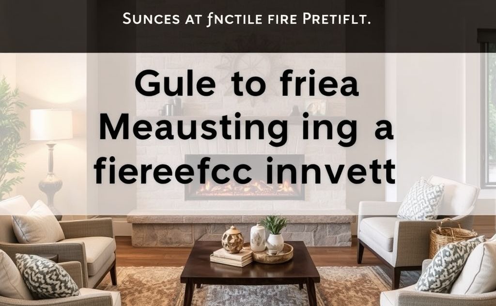 Guide to measuring for an electric fireplace insert in a cozy setting.