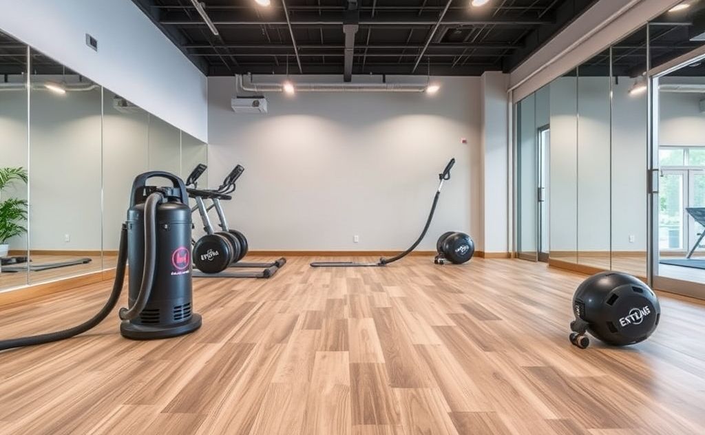 Gym floor approved vacuums for safe workouts.