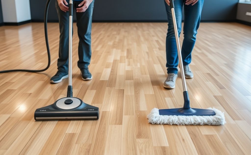 Gym floor cleaning techniques vacuuming vs mopping