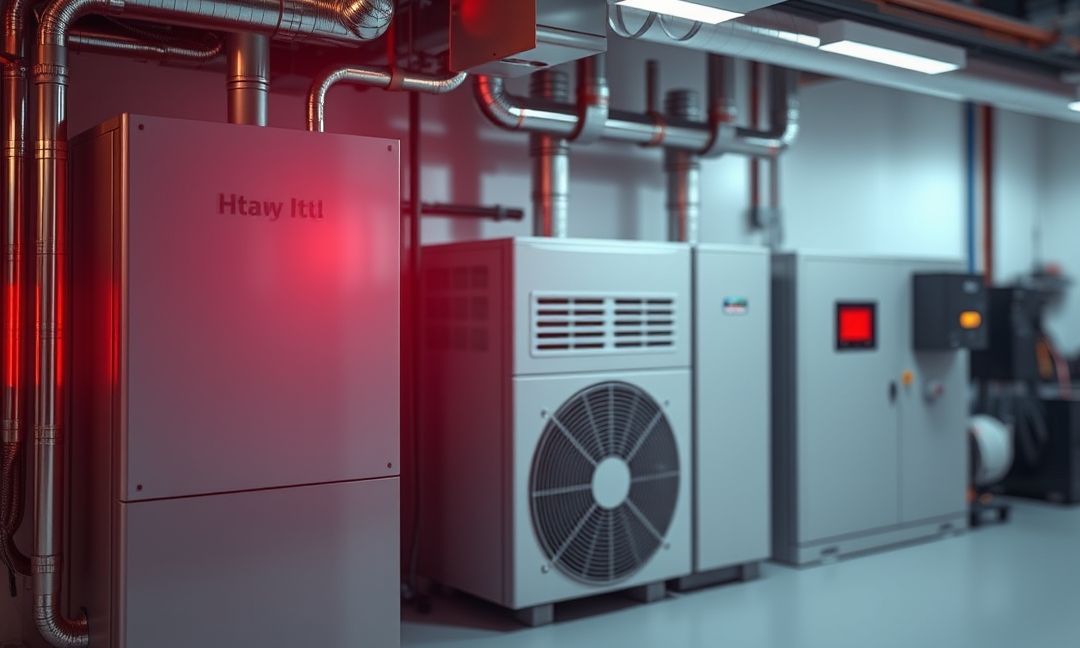 does turning off hot water cause hvac system to blink red?