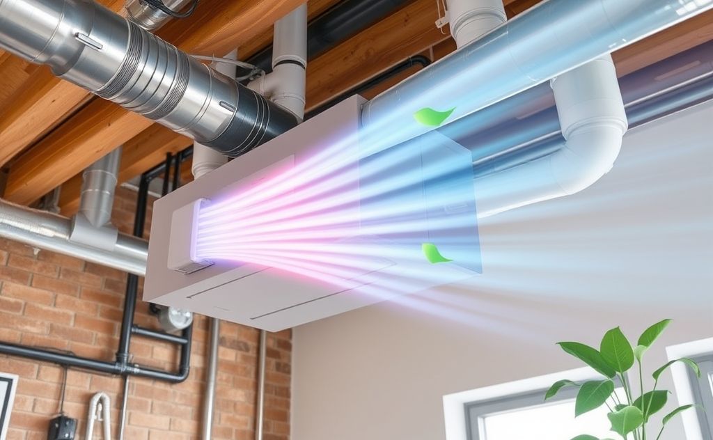 HVAC system enhancing indoor air flow and quality