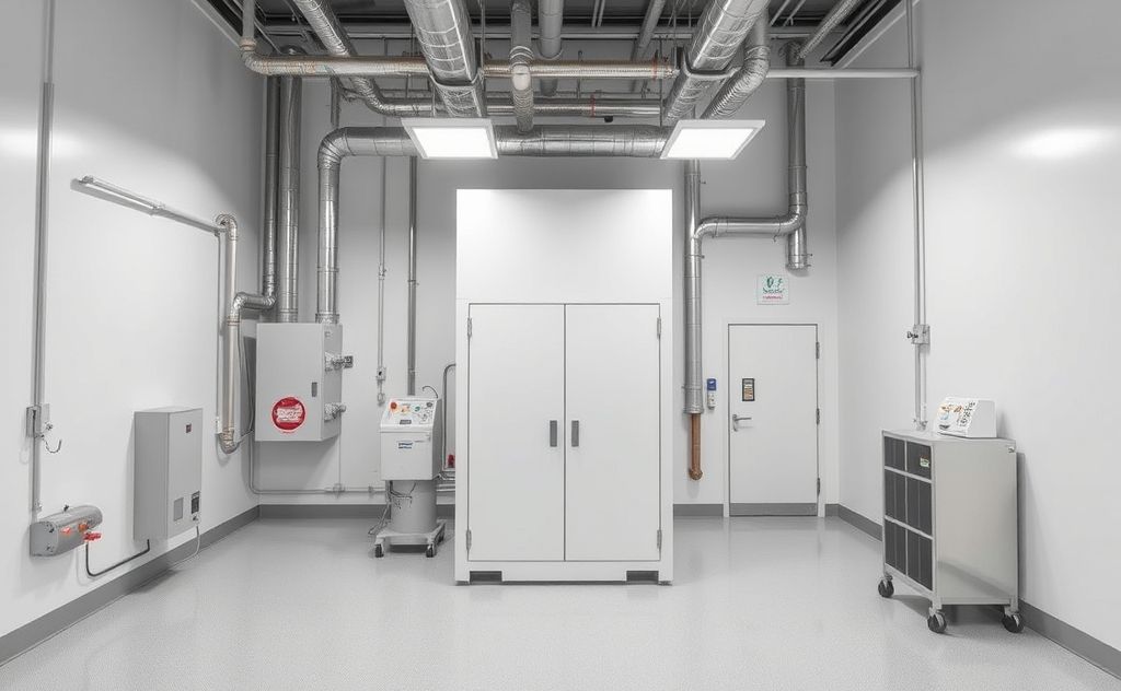 HVAC system for humidity control in clean rooms