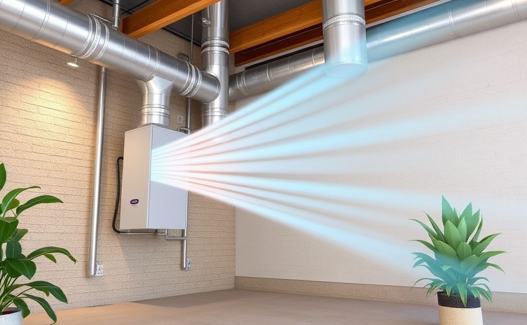 HVAC system improving indoor air flow efficiency