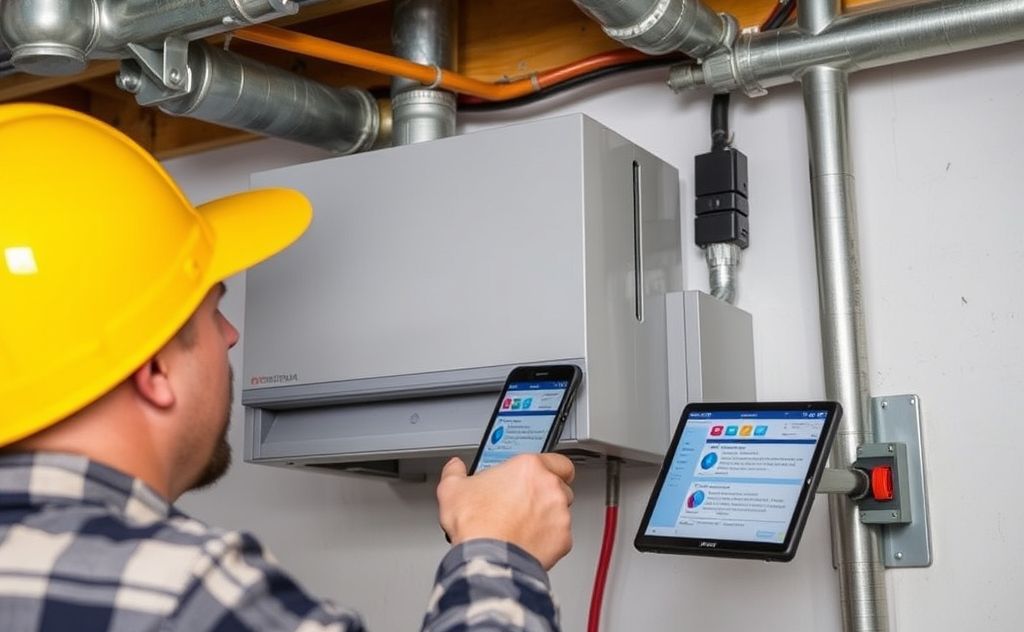 HVAC system inspection with age assessment tools