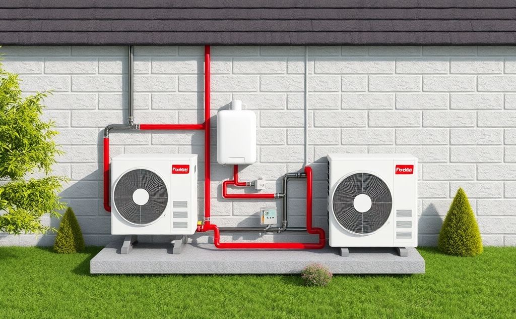 HVAC system with heat pump integration concept
