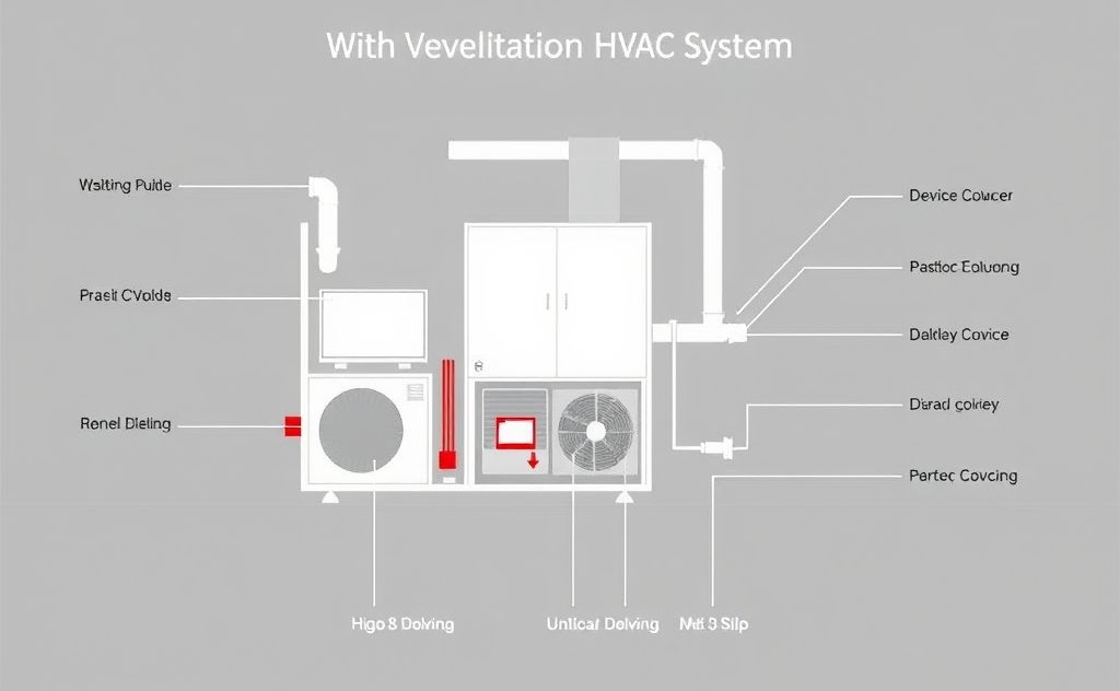 HVAC system with ventilation components diagram