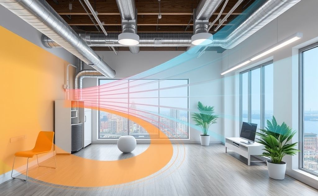 HVAC systems shaping indoor airflow dynamics