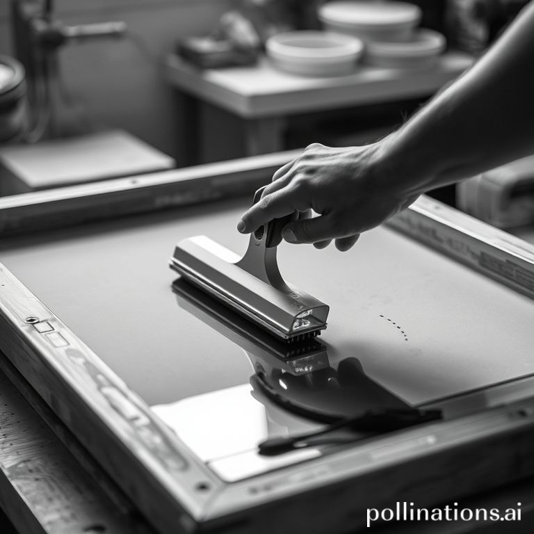 Proses sablon manual rakel