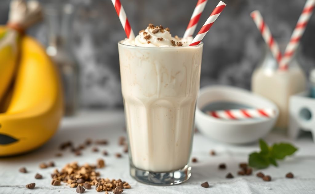 Hand spun milkshake with rich creamy texture