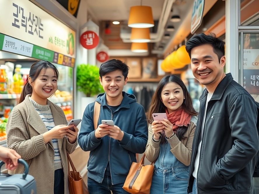 일상생활 속 다양한 가맹점에서 상생페이백을 편리하게 사용하는 모습