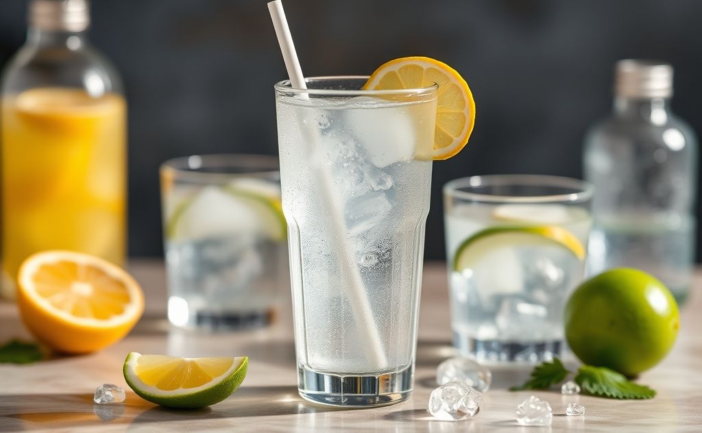 Hard seltzer in a refreshing drink setting