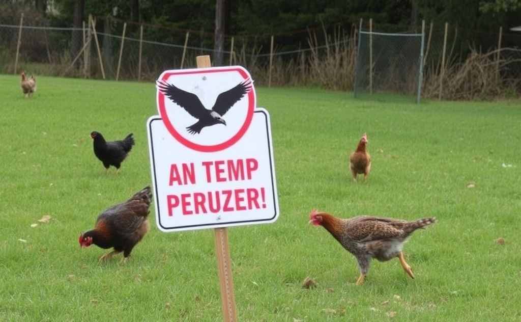 Hawk attack signs on chickens after raccoon kill