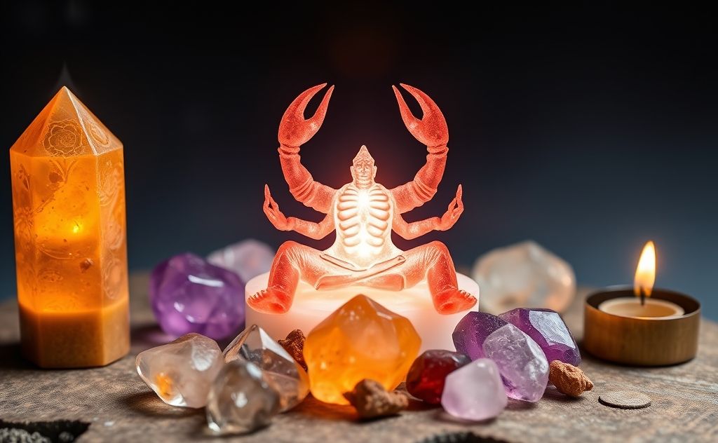 Healing crystals enhance Scorpio sacral chakra energy