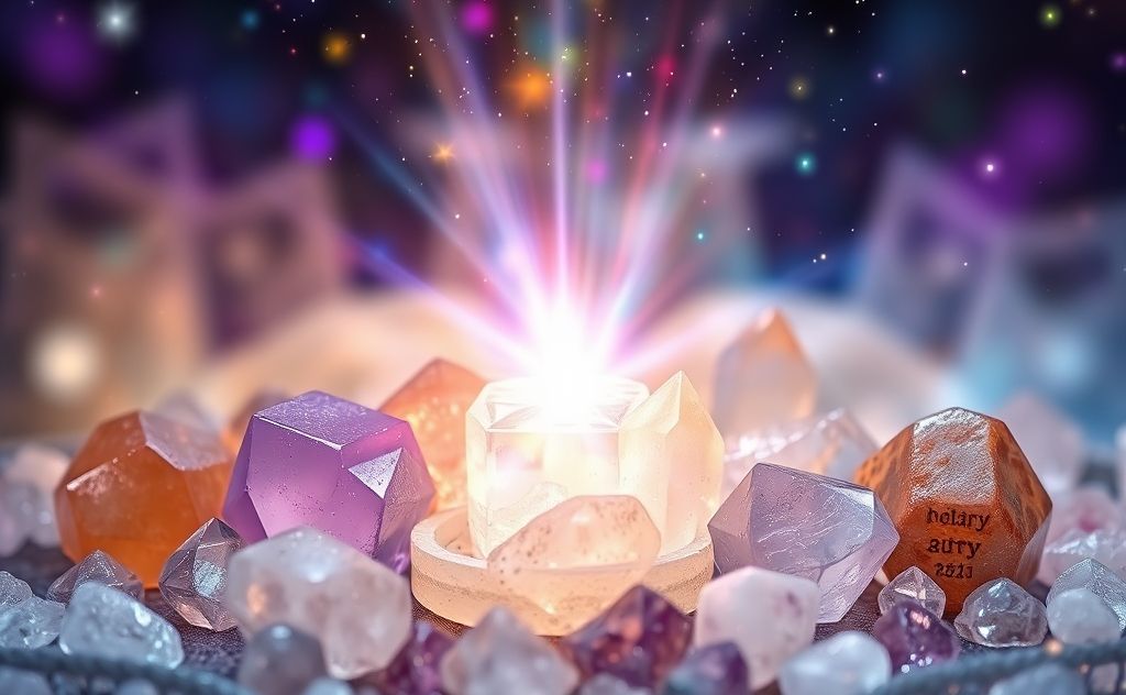 Healing energy flows through crystals and Reiki