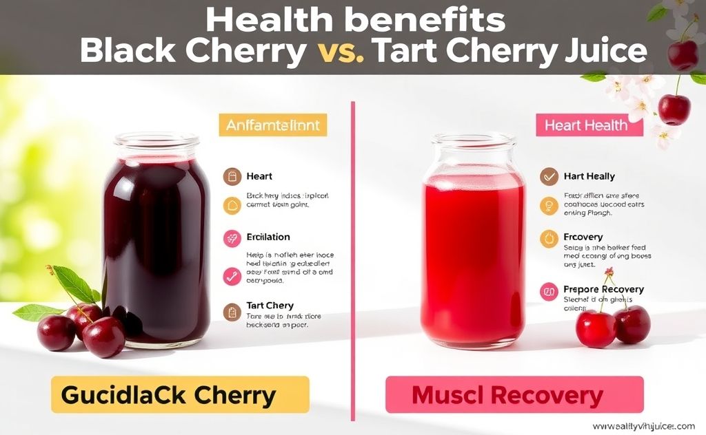 Health benefits Black Cherry vs Tart Cherry Juice