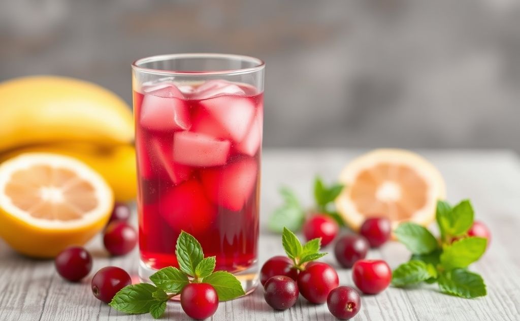 Health benefits low-calorie cranberry juice