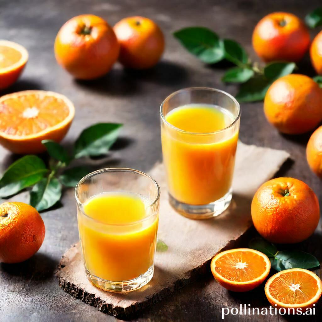 Health benefits of concentrated orange juice.