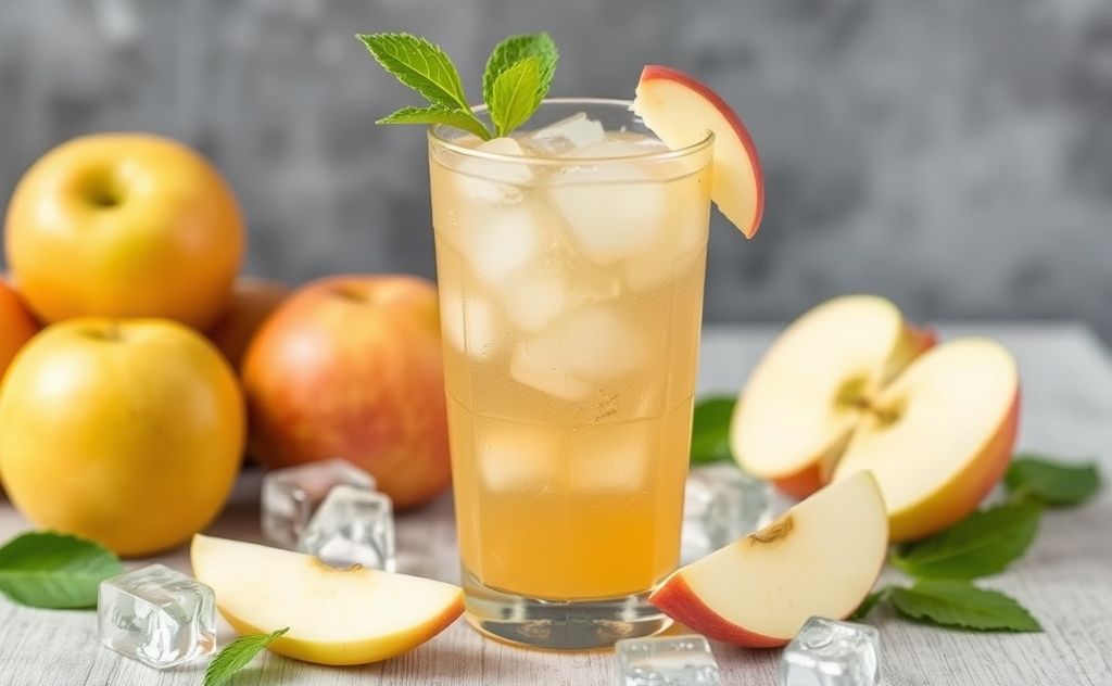 Health benefits of ice apple juice drink